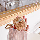 Чохол для навушників AirPods 1/2 мʼякий мішка brown, фото 6