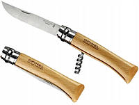 Кухонный Нож складной со штопором Opinel No.10 "Inox Natural" (001410) Нержавеющая сталь