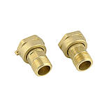 Комплект штуцерів 1/2" (штуцера, КМЧ) Lexline Посилені. латунь для лічильника води, водоміра, фото 4