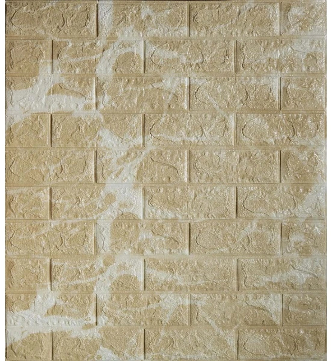 Самоклеючі панелі у ванну, 3D панелі, декоративні 3д панелі, 3D панель самоклейка під мармур капучіно 700х700х5мм, фото 1