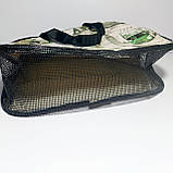 Косметичка жіноча шкірозамінника + сітка з ручками, фото 3