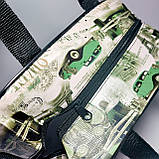 Косметичка жіноча шкірозамінника + сітка з ручками, фото 4