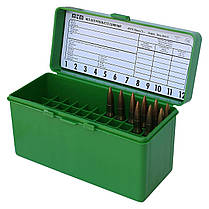Коробка для патронів MTM RM-60, на 60 патронів кал. 22-250 Rem; 243 Win; 7.62x39, 308 Win тощо. Колір - зелений., фото 3