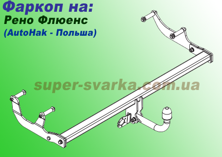 Схема фаркопа на Рено Флюенс