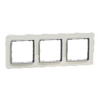Рамка 3-постова  Штучне Біле скло Sedna Elements Schneider Electric SDD360803