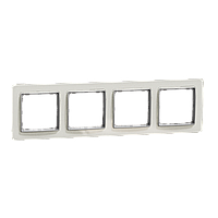 Рамка 4-постова  Штучне Біле скло Sedna Elements Schneider Electric SDD360804