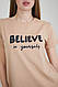 Жіноча футболка з принтом Believee, фото 7