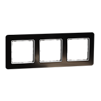 Рамка 3-постова  Штучне чорне скло Sedna Elements Schneider Electric SDD361803