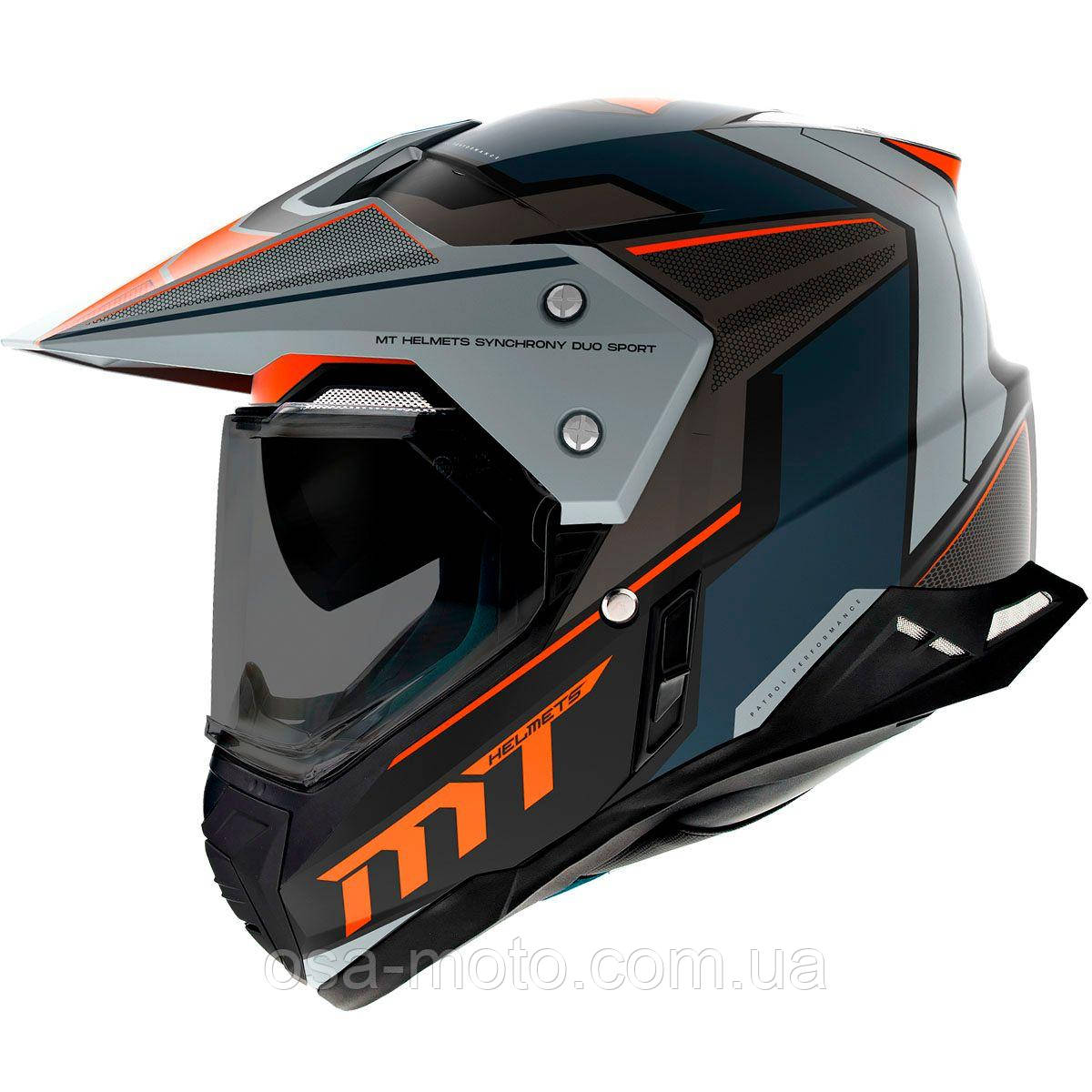 Мотошлем MT SYNCHRONY SV Duo Sport Patrol B4 Matt Orange