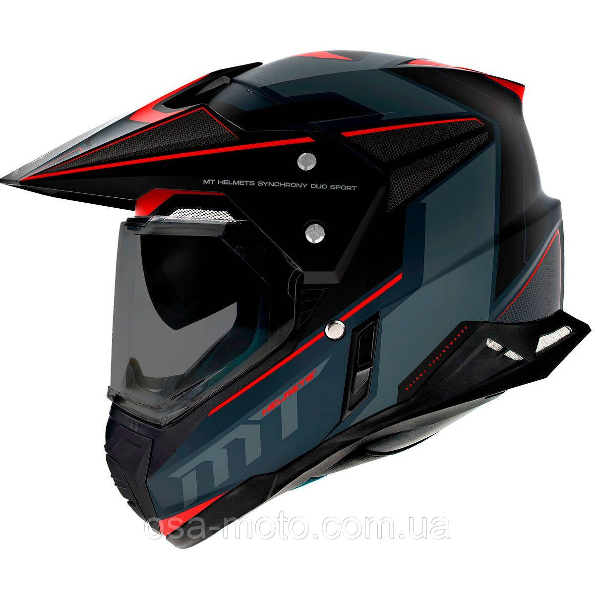 Мотошлем MT SYNCHRONY SV Duo Sport Patrol B5 Matt Red