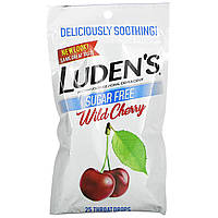 Luden's, Леденцы с пектином / успокаивающее средство для полости рта, без сахара, дикая вишня, 25 леденцов для