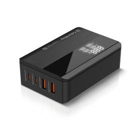 Зарядний пристрій ColorWay Power Delivery (2 USB-A + 2 USB TYPE-C) (65 W) black (CW-CHS040PD-BK)