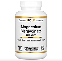 Магній Бісгліцинат, California Gold Nutrition Magnesium Bisglycinate 240 капсул