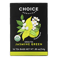 Choice Organic Teas, Green Tea, Organic Jasmine Green, 16 Tea Bags, .85 oz (24 g) в Украине