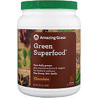 Amazing Grass, Green Superfood, шоколад, 800 г (28,2 унции) в Украине