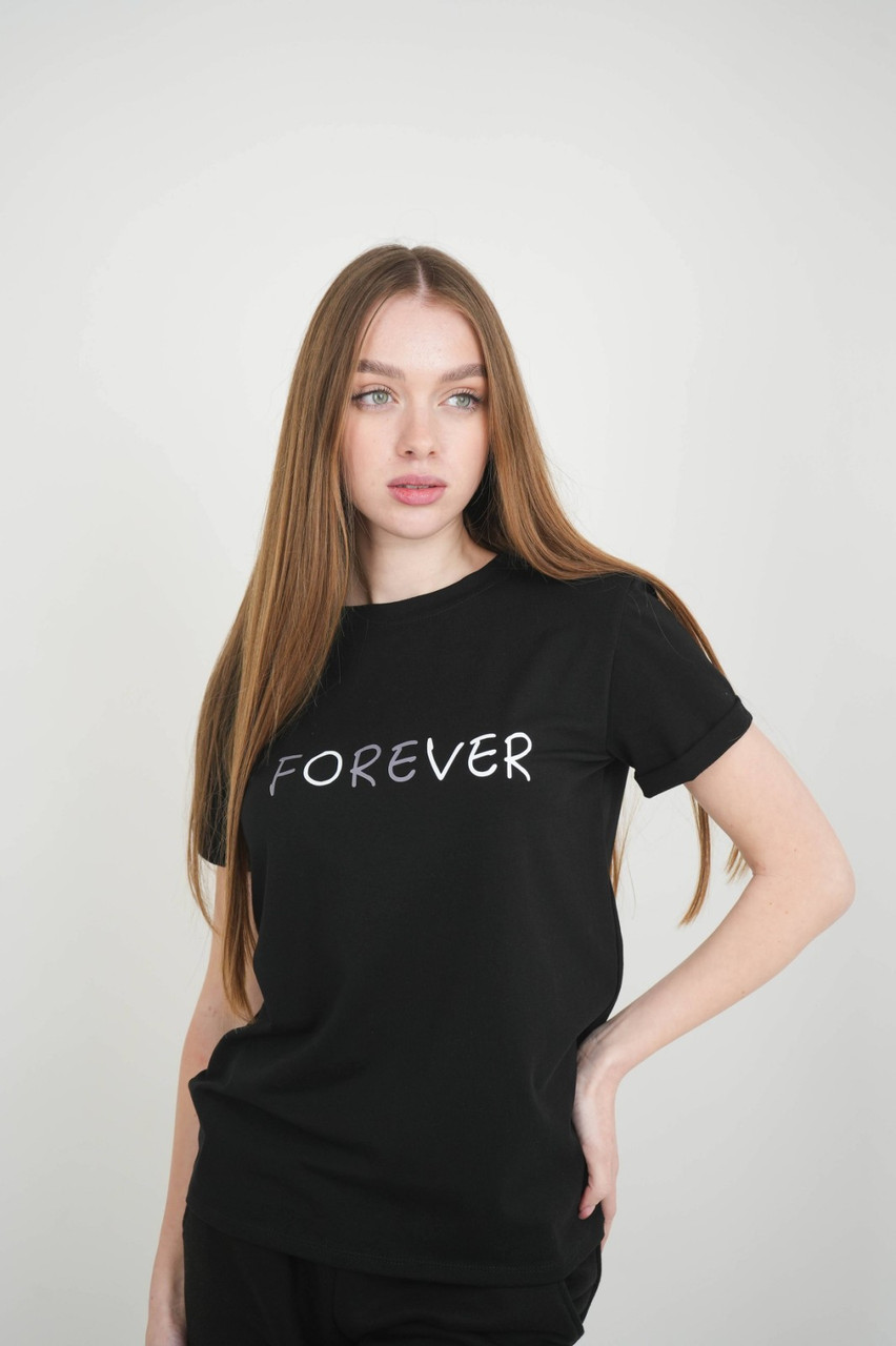 Жіноча футболка з принтом Forever