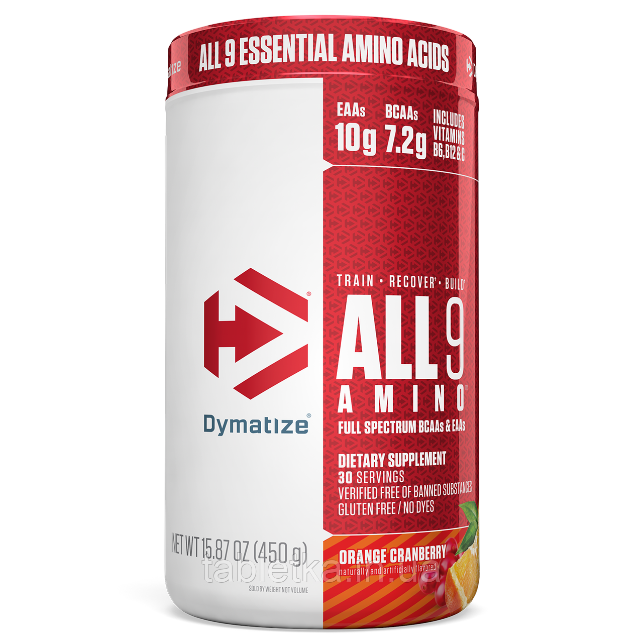 Dymatize Nutrition, ALL9AMINO, харчова добавка з амінокислотами, апельсин і журавлина, 450 г (15,87 унції)