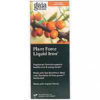 Gaia Herbs, Plant Force Liquid Iron, 473 мл (16 жидк. унций) Днепр