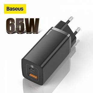 65W Заряджання Baseus GaN2 Lite Quick Charger (1 Type-C + 1 USB)