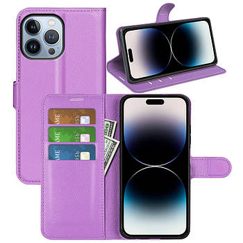 Чохол-книжка Litchie Wallet для Apple iPhone 14 Pro Violet