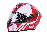 Шлем мотоциклетный закрытый MD-813 VIRTUE (красно-белый, size L)