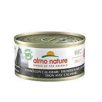 Консервований корм Almo Nature (Альмо Натюр) з тунцем і кальмарами для дорослих котів (кусочки в желе) 70 гр