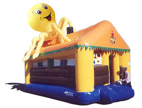 Будиночок. Надувний батут.