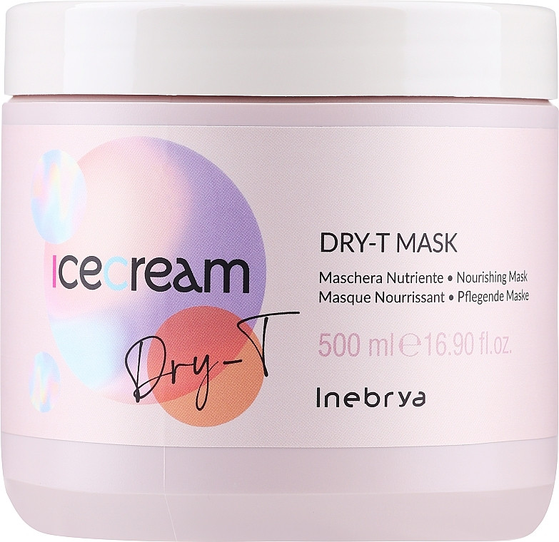 Маска для сухого, кучерявого й фарбованого волосся Inebrya Dry-T Mask 500 мл, фото 1