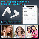 Бездротові навушники HOISTAC, навушники-вкладки Bluetooth, бездротові навушники зі стереозвуком HiFi, фото 6