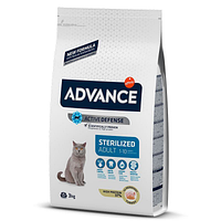 Сухий корм для стерилізованих кішок Advance (Едванс) Sterilized Adult з індичкою 3 кг