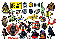 Набор наклеек Звездные войны / Стикерпак Star Wars 25 шт (Вырезанные)