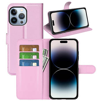 Чохол-книжка Litchie Wallet для Apple iPhone 14 Pro Max Light Pink