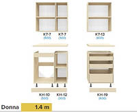 Кухня Донна МДФ (Киевский стандарт)1м /п 1.4 метр