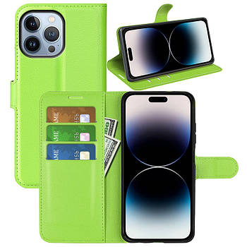 Чохол-книжка Litchie Wallet для Apple iPhone 14 Pro Max Light Green