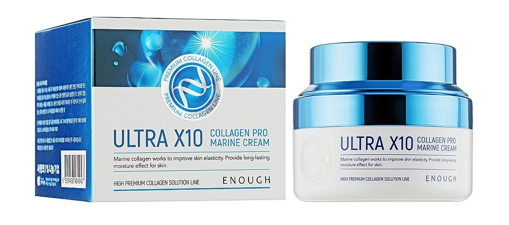 Крем для обличчя Enough Ultra X10 Collagen Pro Marine зволожувальний із колагеном 50 мл, фото 1