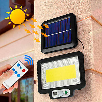 Світильник на сонячній батареї "Solar Energy Lamp — T09" 250W Чорний, ліхтар із датчиком руху (ST)