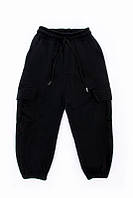 Вельветовые спортивные штаны для девочки 6, черный