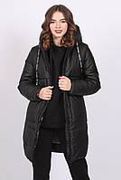 Куртка женская зимняя с карманами Актуаль 205 плащевка inka черный, 50