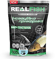 Прикорм для риболовлі REAL FISH Амур-Толстолоб ТОПЛЬОНЕ МОЛОКО, 1 кг