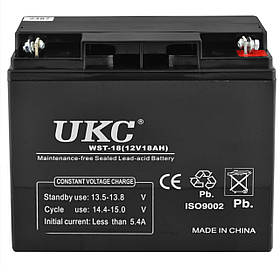 Акумулятор батарея UKC WST-18 12V 18Ah Black (2387)
