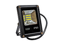 LED прожектор уличный влагозащищенный IP65 черный 10W 18 SMD 5730 холодный белый