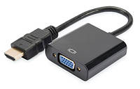 Перехідник адаптер HDMI-VGA + 3,5 Black