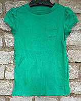 1, Ярко зеленая хлопковая футболка с карманом Джимбори Gymboree Размер 4Т Рост 99-107 см