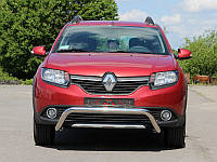 Передняя дуга WT007 (нерж. сталь) для Renault Sandero 2013-2022 гг