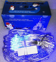 Рождественская гирлянда сетка (Net-light) 400 Led (белый кабель) Синяя (4,5*1м)