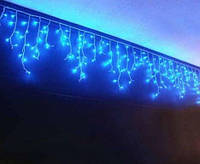 Різдвяна гірлянда Бахрома (Icicle-light) 180/200 Led (білий кабель) Синя (4,5м)