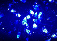 Рождественская гирлянда Бахрома (Icicle-light) 350 Led (черный кабель) Синяя 7м
