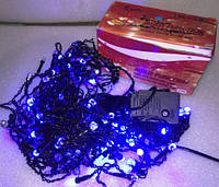 Різдвяна гірлянда Бахрома (Icicle-light) шестигранна 200 Led (чорний кабель) Синя (4,5м)