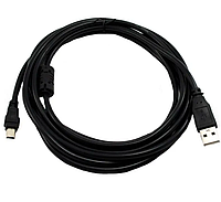 Cable (кабель) Usb \ Mini Usb 3м Black с фильтром