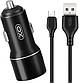 Зарядний пристрій XO 2хUSB 2.4A + кабель USB - Micro TZ09 Black, фото 4